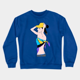 Beach Girl - Girl at the Beach Crewneck Sweatshirt